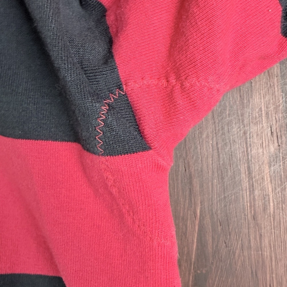 Rugby Wear Barbarian Short Sleeve Polo Shirt Red Black Bred Mens 3XL 90s Vintage - Picture 6 of 10